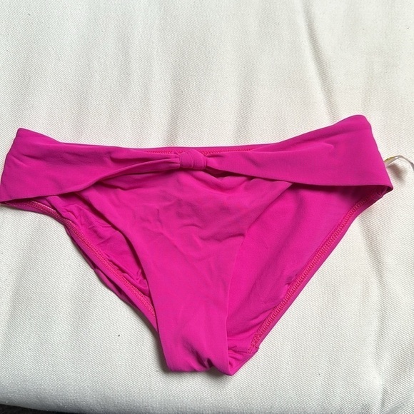 Bikini Bottom Hot Pink Small Robin Piccone Women's Olivia Knot Front Hipster - Picture 9 of 15